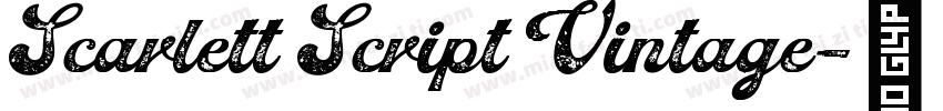 Scarlett Script Vintage字体转换